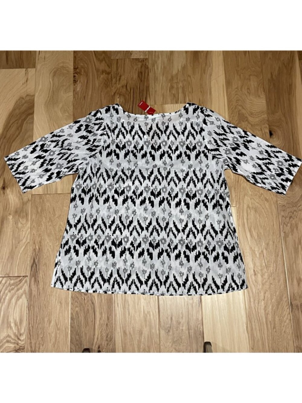 Tunic Tops (2) by Avenue Women's 18 Black/Grey, Dark Blue/Light Blue NWT Coastal - Picture 2 of 12
